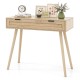 Rattan Console Table with Pull-out Drawer Boho Style Entryway Table