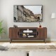 50 Inch Wood Media TV Stand with Storage Shelf