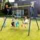 4-in-1 660 lbs Heavy Duty Swing Set for Kids Aged 3-9 Years Old