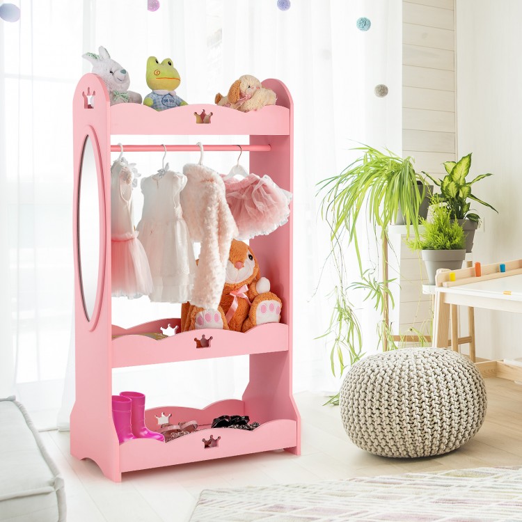 Kids Pretend Costume Closet with Mirror