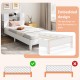 Twin Size Wooden Platform Bed Frame with Bookcase Headboard