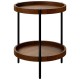 2-Tier Retro End Table with Bottom Shelf