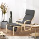 Modern Accent Leisure Armchair and Ottoman Set with Removable Cushion