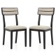 Modern Dining Chairs Set of 2 with Tilt Backrest for Dining Room