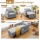 3-in-1 Pull-out Convertible Adjustable Reclining Sofa Bed