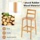 Set of 2 Rubber Wood Armless Bar Stools with Backrest and Footrest