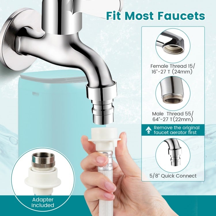 7.7 lbs Full-Automatic Washing Machine with 10 Washing Programs