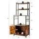 4-Tier Industrial Kitchen Bakers Rack Microwave Oven Stand