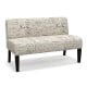 Armless Loveseat Sofa with Backrest, Spring Cushion Support