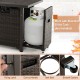 52 Inches Outdoor Wicker Gas Fire Pit Propane Fire Table with Cover
