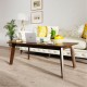 Rectangular Modern Wooden Coffee Table with Rubber Leg