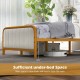 Upholstered Gold Platform Bed Frame with Velvet Headboard