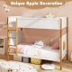 Twin Over Twin Bunk Bed with Integrated Ladder and Safety Guardrails
