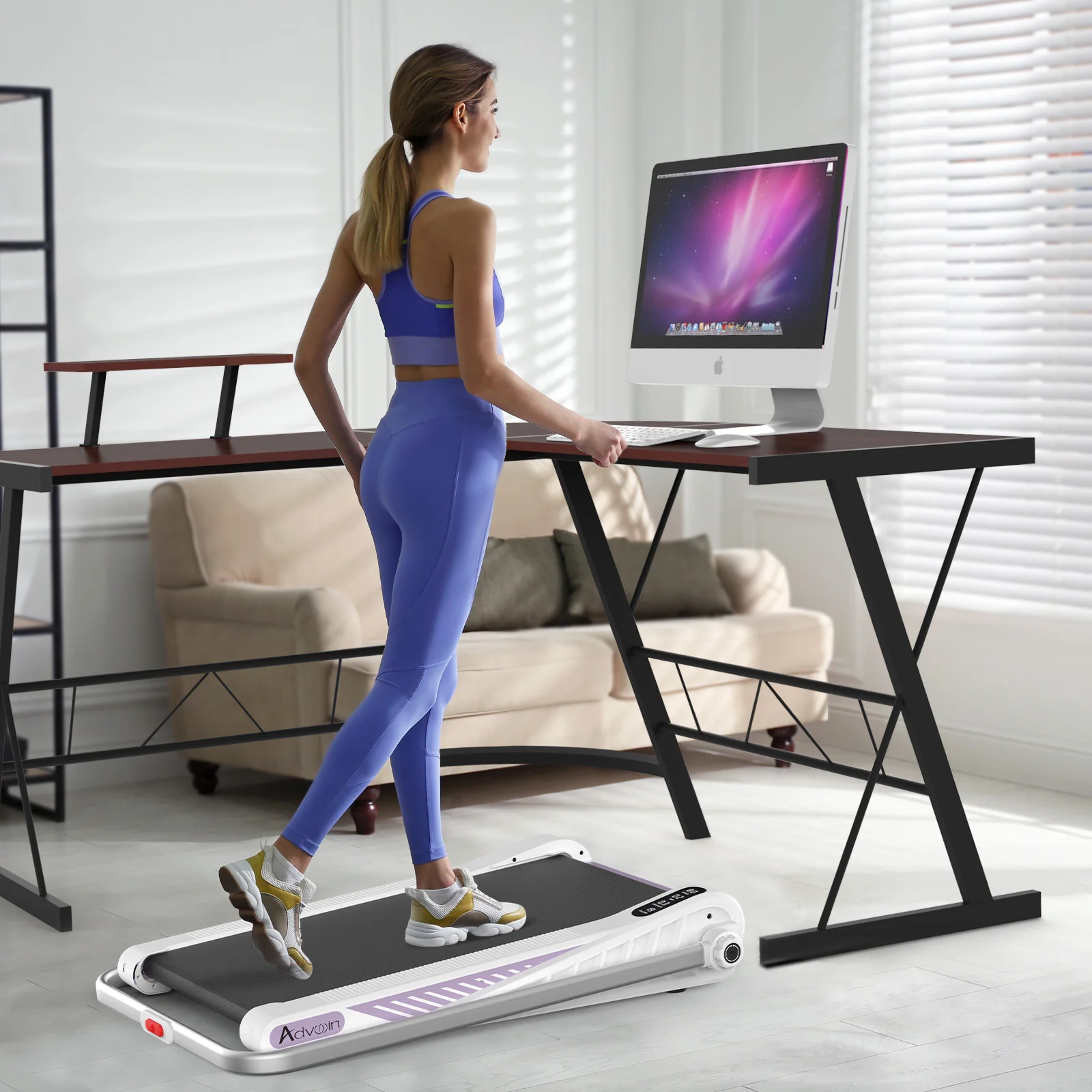 Treadmill Compact Walking Pad White