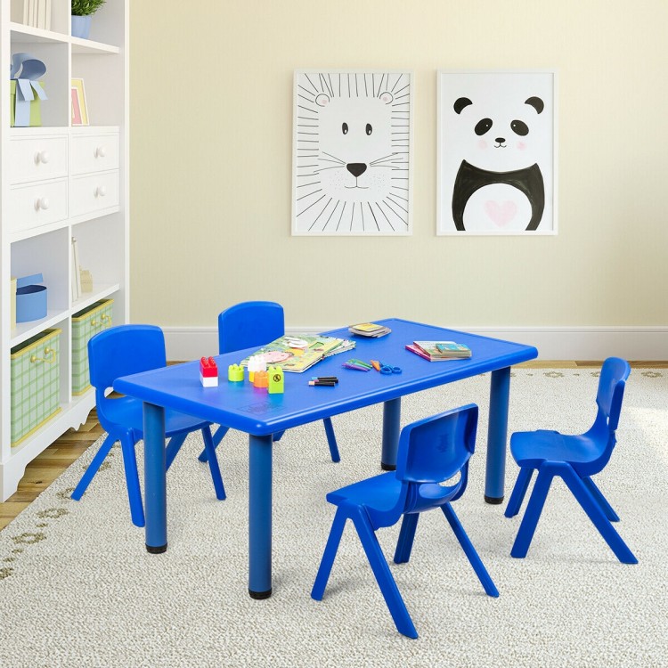 Kids Plastic Rectangular Learn and Play Table