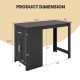 Counter Height Bar Table with Storage Cabinet and Drawer