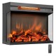 23-inch 3-Sided Electric Fireplace Insert with Remote Control