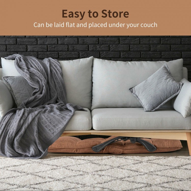 14-Position Adjusting Lazy Sofa Chair with Waist Pillow and Armrests