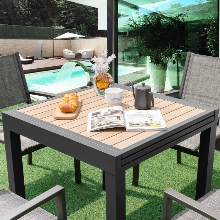 31.5-63 Inches Extendable Patio Table for 4-6 People