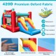 5-in-1 Ice Cream Inflatable Bounce House with Ball Pit and Slide without Blower