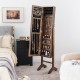 Standing Jewelry Cabinet Jewelry Armoire Cabinet with Full-Length Mirror