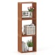 3 Cube Bookcases Solid Wood Stacking Storage Organizers with Open Slatted Design