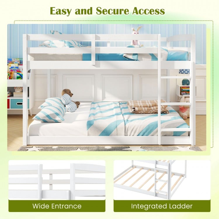 Full Over Full Bunk Bed Low-to-ground Bunk Bed