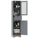 Tall Floor Storage Cabinet with 2 Doors and 1 Drawer for Bathroom