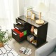 3-Drawer Mobile Lateral File Cabinet Printer Stand