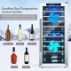 43 Bottle Wine Cooler Refrigerator Dual Zone Temperature Control with 8 Shelves