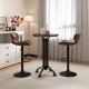 Set of 2 Adjustable Bar Stools Swivel Bar Chairs Pub Kitchen