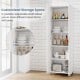 73.5 Inch Freestanding Double Door Tall Versatile Storage Organizer