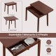 Kitchen Table Set for 2 Expandable Dining Table with 2 Upholstered Folding Chairs