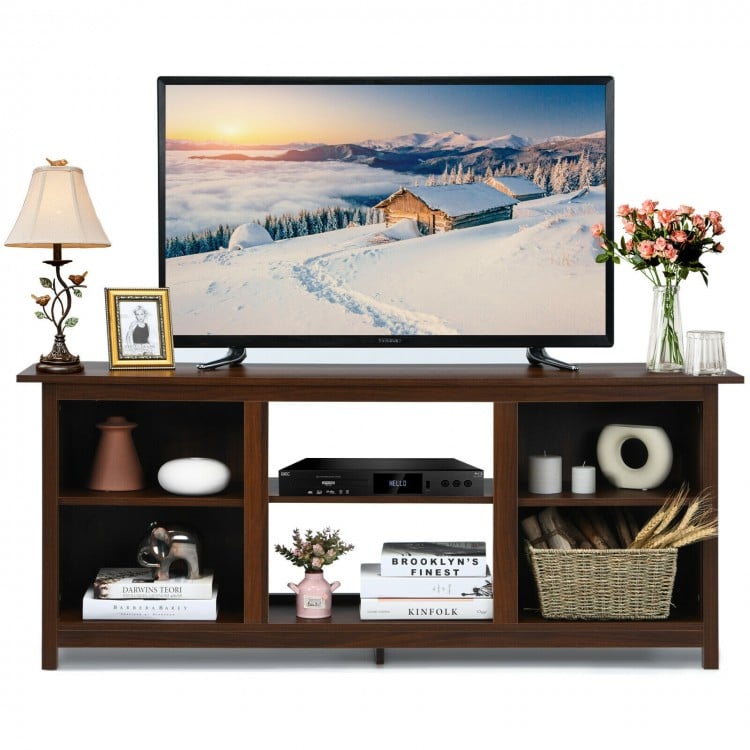 2 Tier Farmhouse Universal TV Stand for TV's up to 65 Inch Flat Screen