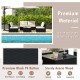 5 Pieces Outdoor Patio Furniture Set with Cushions and Coffee Table