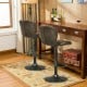 Set of 2 Adjustable Swivel Bar Stools with Hot-Stamping Cloth