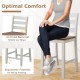 Set of 2 Counter Bar Stool with Inclined Backrest and Footrest