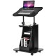 Sit-to-Stand Laptop Desk Cart Height Adjustable with Storage