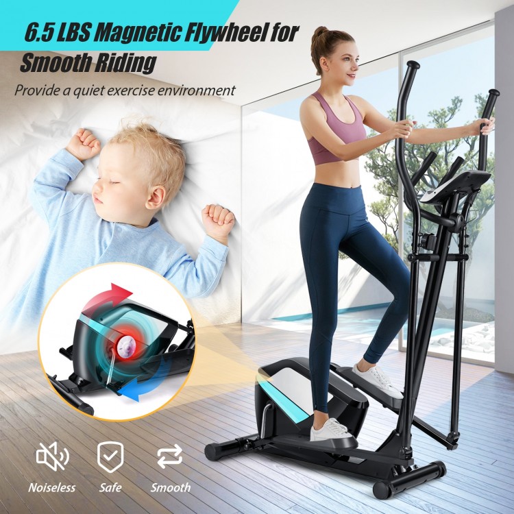 Magnetic Elliptical Machine Cross Trainer with Display Pulse Sensor 8-Level