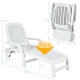 Adjustable Patio Sun Lounger with Weather Resistant Wheels