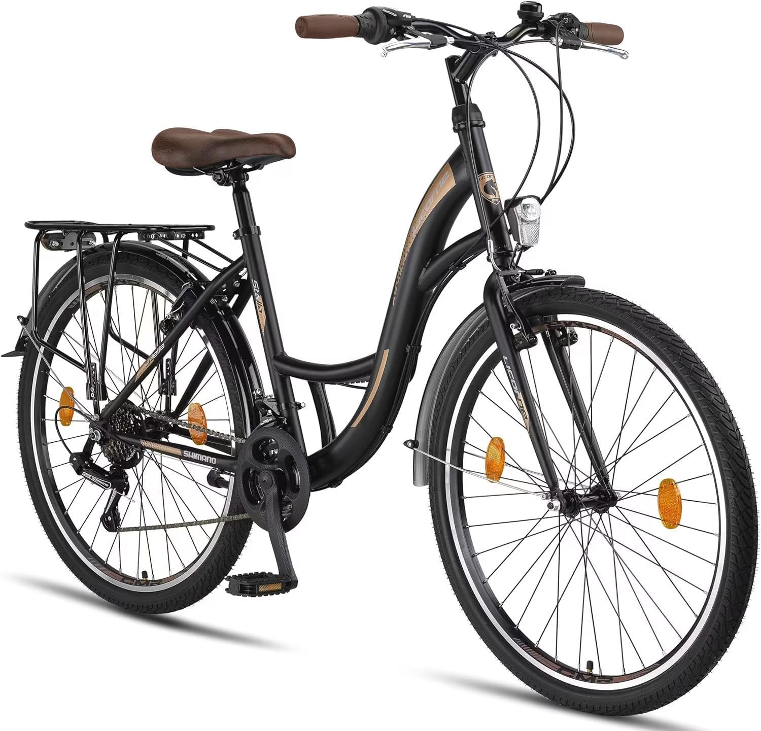 Licorne Bike Stella Premium City Bike i 20,24,26, 28 tommer cykel til piger, drenge, mænd og kvinder 21 gearskifter (6 gear ved 20 tommer) hollandsk cykel bycykel