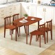 Wooden Dining Table for 2-4 People Kitchen Table with Rubber Wood Legs
