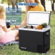 53QT Portable Dual Zone 12V Car Refrigerator Compressor Fridge Freezer for Vehicles Camping Travel