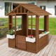 Outdoor Playhouse with Serving Stations and Door for 2+ Years Old