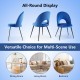 Dining Chair Set of 2 with Metal Base and Adjustable Pads
