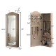 Wall/Door Mounted Jewelry Armoire Cabinet with Mirror