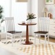 Set of 2 Kitchen Armless Dining Chairs with Slatted High Backrests