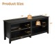 4-Cubby TV Stand for TV's up to 65 Inch with 3-Position Height Adjustable Shelf