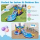 6-in-1 Inflatable Kids Water Park with 735W Blower