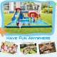 Inflatable Double Water Slide Park 9-in-1 Giant Bounce House 750W Blower Included